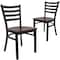 Flash Furniture Black Ladder Chair-Mah Seat, PK2 2-XU-DG694BLAD-MAHW-GG - alternate 5